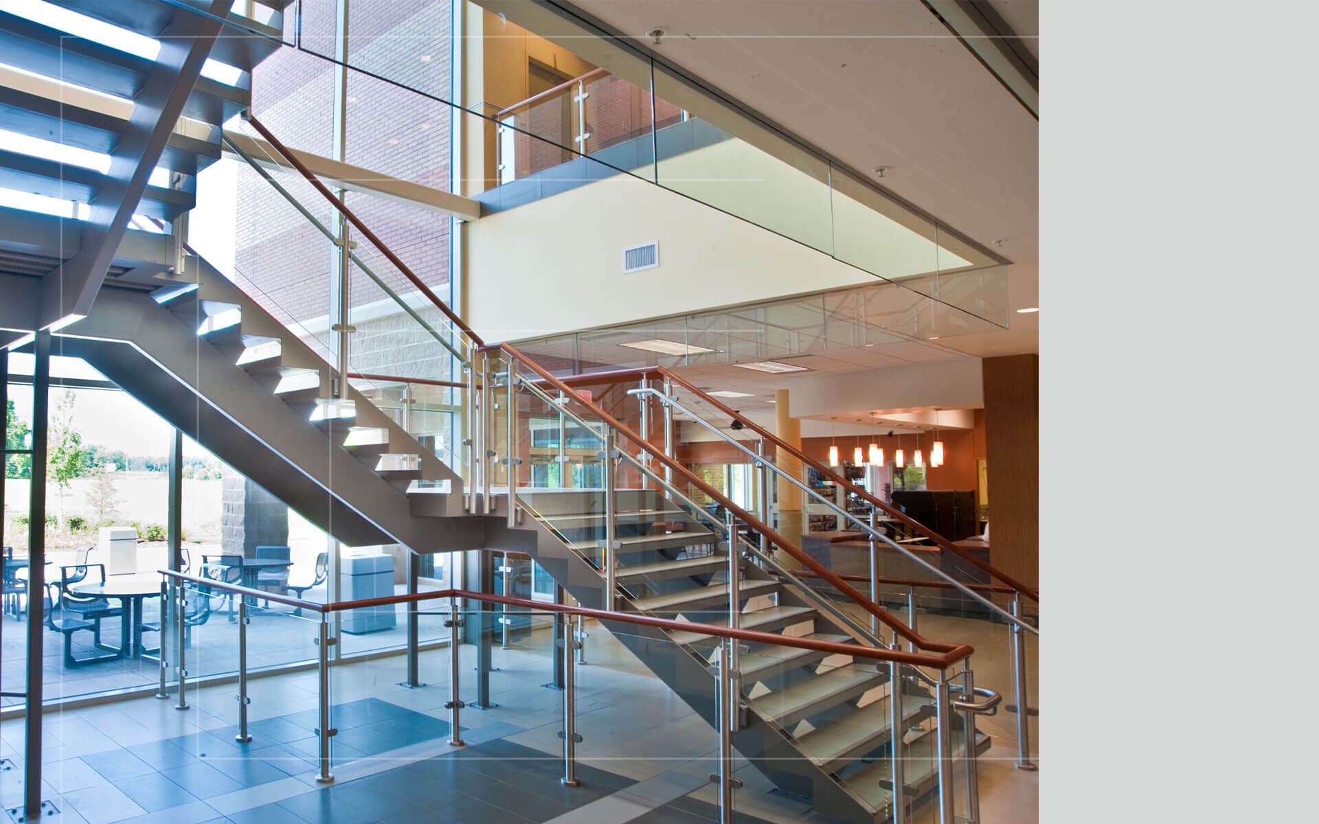 Stairway inside a construction by Ratcliff Companies